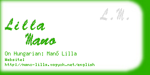 lilla mano business card